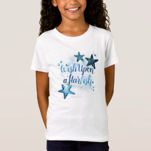 Önska på en stjärtfisk t shirt