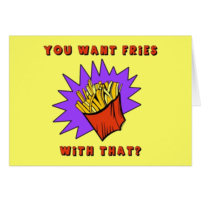 Önska småfiskar med det? hälsningskort (Framsidan Horizontal)