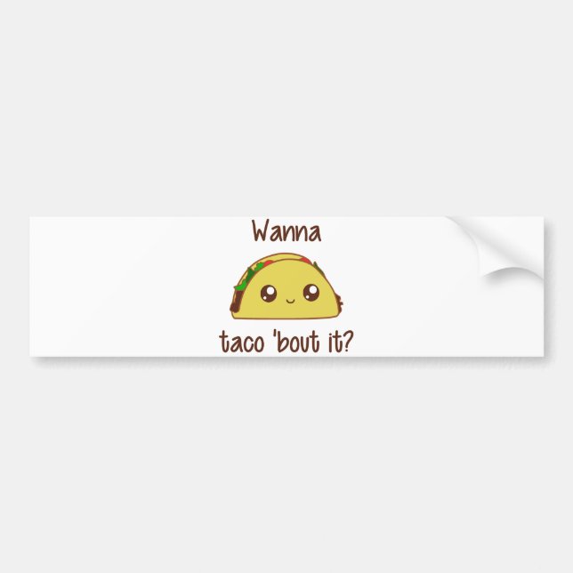 Önska till den Taco'anfallen det? Bildekal (Framsidan)