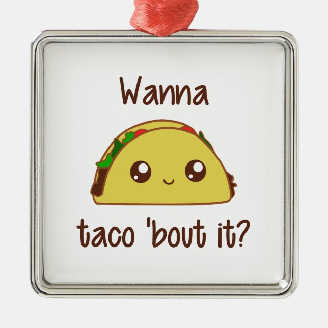 Önska till den Taco'anfallen det? Julgransprydnad Metall (Framsidan)
