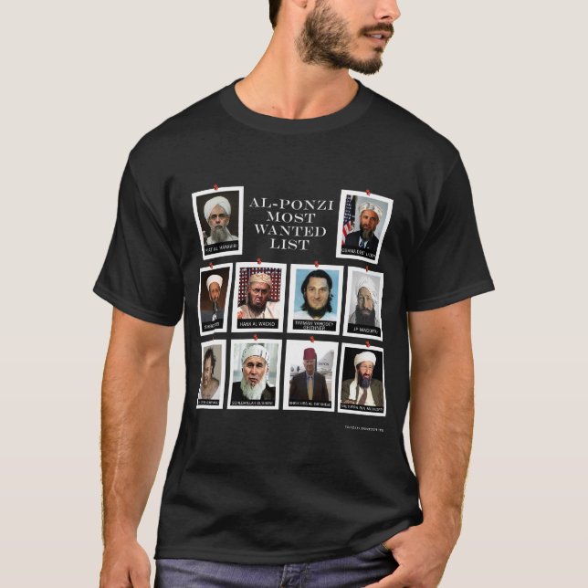 ÖNSKAD AL PONZI LISTAR T-SHIRT (Framsida)
