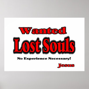 Önskad Borttappad Souls Print-White Poster