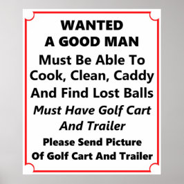 Önskad Bra Man - Golf Poster