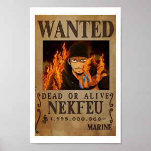 Önskad död eller levande Nekfeu-Poster Poster