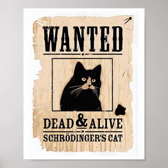 Önskad död eller Poster levande Schrodinger-katt (Framsidan)