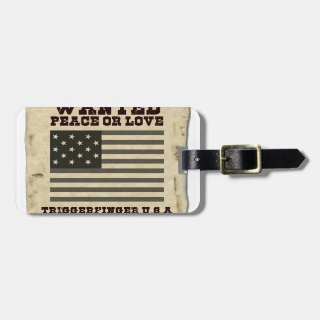 Önskad fred bagagebricka (Horisontell Framsida)