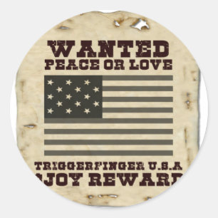 Önskad fred runt klistermärke