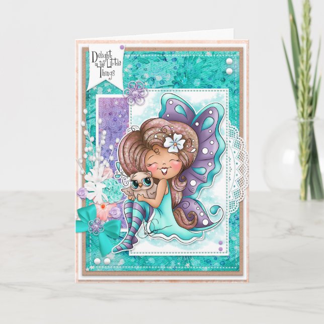 Önskad hälsningskort i lilla Sak Kort (Framsida)