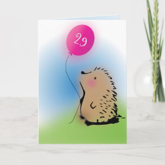 Önskad hedgehog-födelsedagsönskan kort