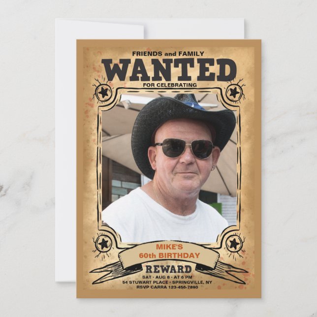 Önskad inbjudan till Photo Ram (Framsida)