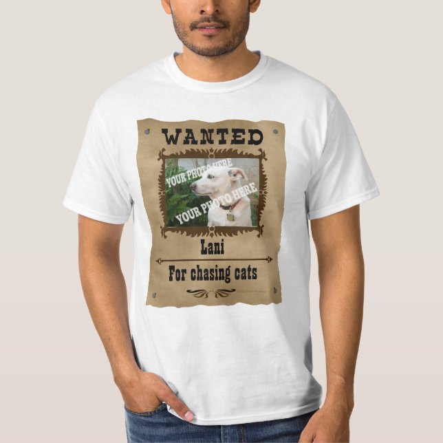 Önskad mall för foto för vilda tee shirt (Framsida)