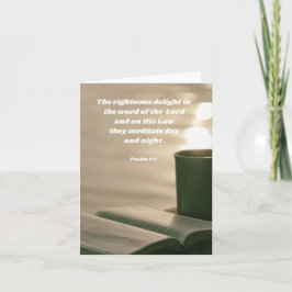 Önskad Ord i Gud Psalm 1:2 Bibelverse Kort