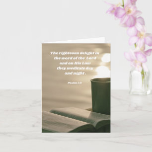 Önskad Ord i Gud Psalm 1:2 Bibelverse Kort