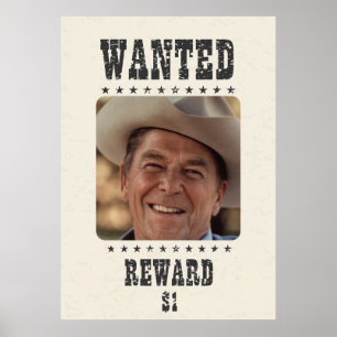 Önskad Poster - Belöna $1 - Vintage Gammala väster
