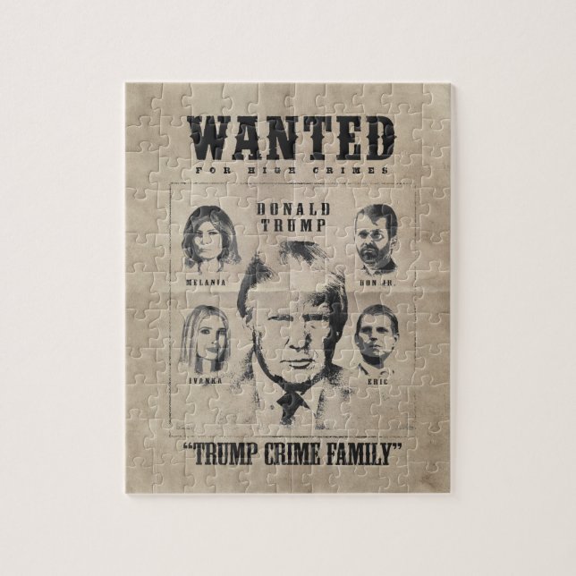 Önskad Poster: Trump Crime Family Pussel (Vertikal)