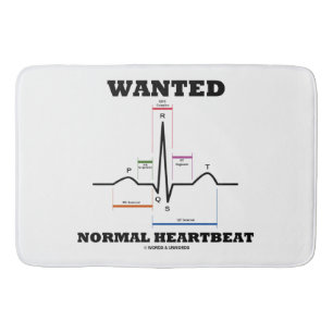 Önskad rytm ECG EKG för det normalahjärtslagbih Badrumsmatta