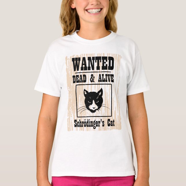 Önskad Schrodingers katt Tee Shirt (Framsida)