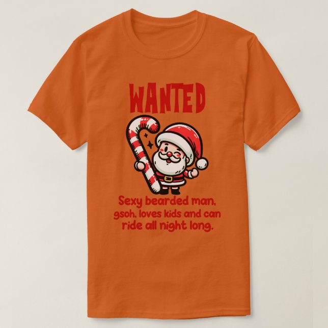 Önskad sexy Santa T Shirt (Design framsida)