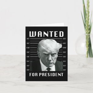 Önskad trump för president - Trump Mugg Shot Aldri Kort