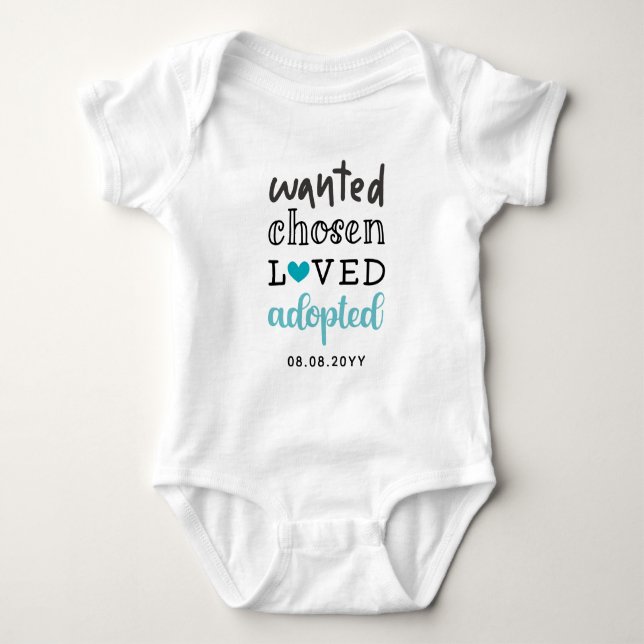 Önskad turkos önskat valt Loved-datum T Shirt (Framsida)