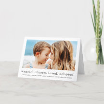 önskad vald älskad adopterad Minimal Foto Adoption