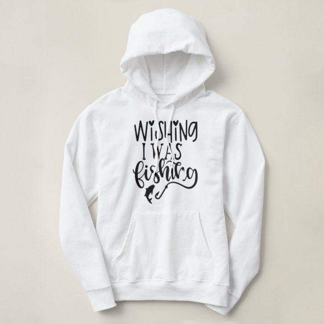 önskade att jag fiskade t shirt (Design framsida)