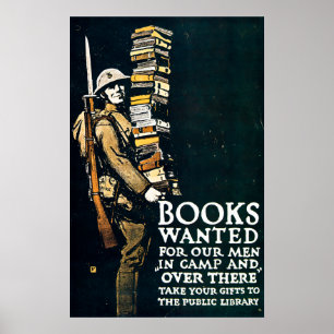 Önskade bokar - vintagevärldskrig mig poster