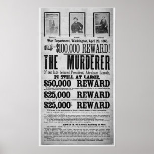 Önskade Conspirators för affischLincoln lönnmord Poster