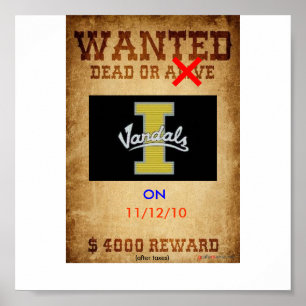 Önskade Dead eller Vid liv-Vandals Poster