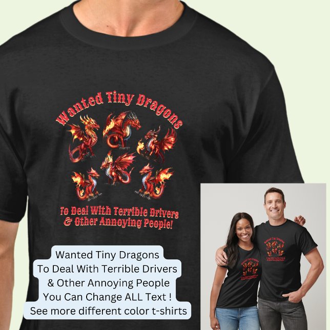 Önskade små drakar - hemska drivrutiner och irrite t shirt (Skapare uppladdad)