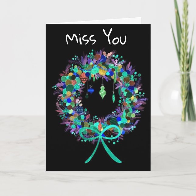 ÖNSKAN I PERSON-ÖVER-MILERNA I CHRISTMAS HELGKORT (Framsida)