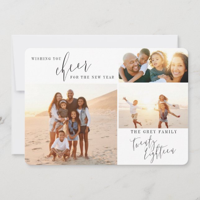 ÖNSKAN PÅ DET NYA ÅRET JULKORT (Framsida)