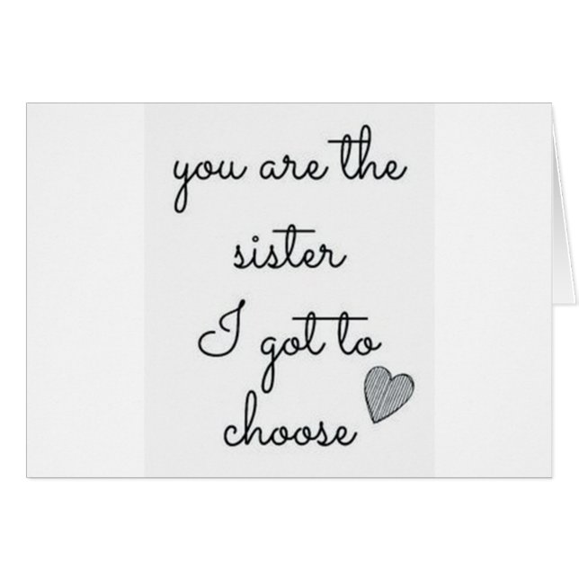 **ÖNSKAN PÅ SISTER I-HARNA TILL VÄLJ** BIRTHDAG HÄLSNINGSKORT (Framsidan Horizontal)