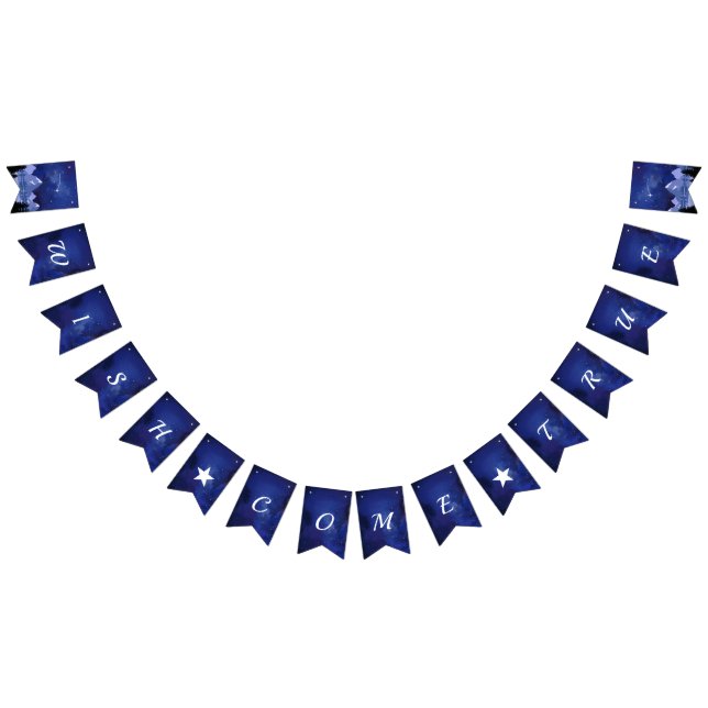 Önskan Slutförd Natt Himmel Önskestjärna Vimplar (Alla)