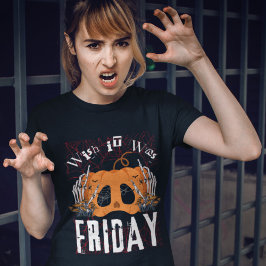 Önskar att det var fredag halloween t shirt