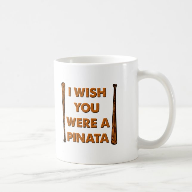 Önskar att du var en Pinata-funny mug Kaffemugg (Höger)