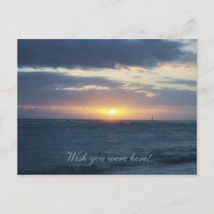 Önskar att du var här: Beach Sunset Postcard Vykort