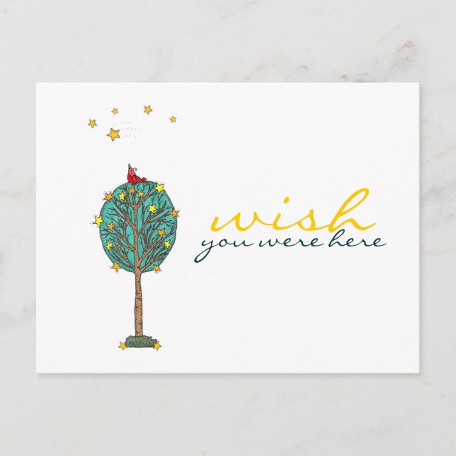 Önskar att du var här för att spela upp stjärndesi vykort (Framsida)