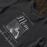 Önskar att du var här | Fotominnesmärke för födels T Shirt<br><div class="desc">I skjortans minne, för din älskade som har gått bort. Skjortan har ett foto på dem och malltexten lyder: "ÖNSKAN DU VAR HÄR MAMMA, DERAS NAMN, BIRTHDAY OCH PERSONLIGT MEDDELANDE ( LYCKLIG HIMMELSKA BIRTHDAY!)!" Alla teckensnitt, stilar, storlekar och färg kan ändras genom att klicka på den anpassade länken efter anpassning....</div>