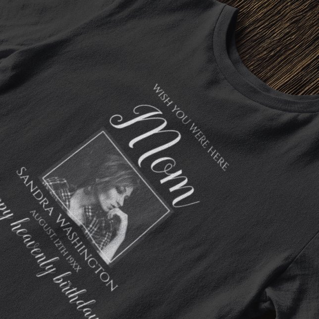 Önskar att du var här | Fotominnesmärke för födels T Shirt (Skapare uppladdad)