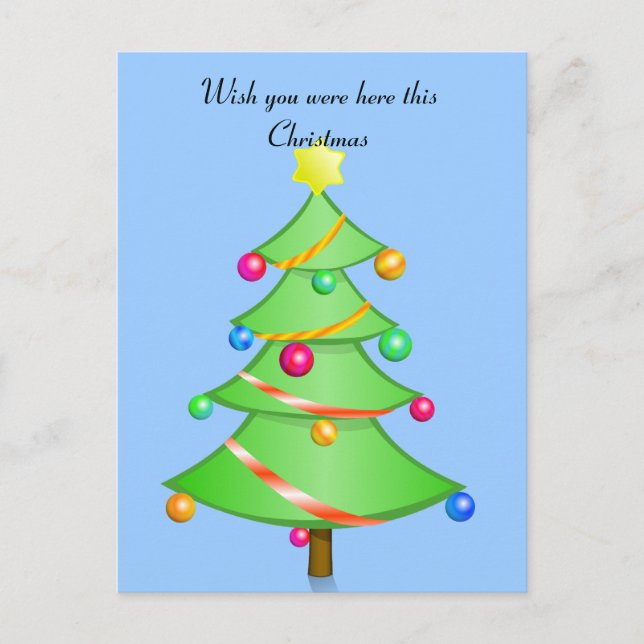 Önskar att du var här i julklapp helg vykort (Framsida)