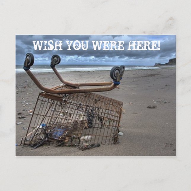 Önskar att du var här konstig vykort (Framsida)