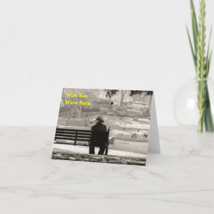 Önskar att du var här Park Bench Note Card Kort
