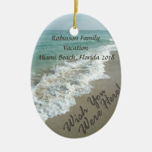 Önskar att du var här vid Ocean Surfa Ornament