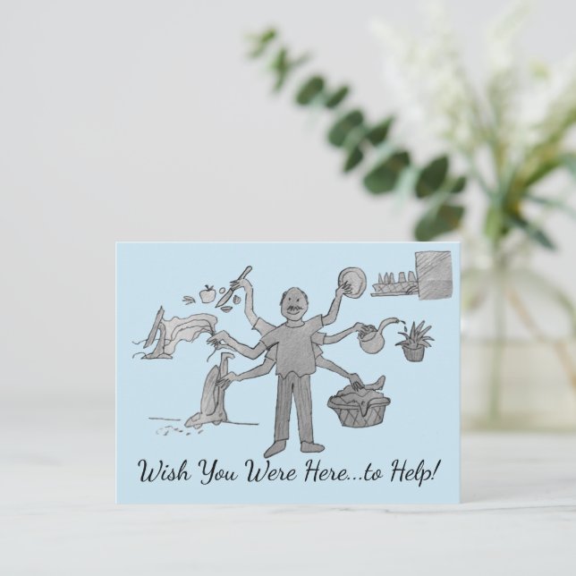 Önskar att du var här vykort (Stående Fram)