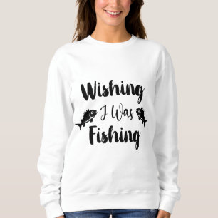 Önskar att jag fiskade rolig citat t shirt