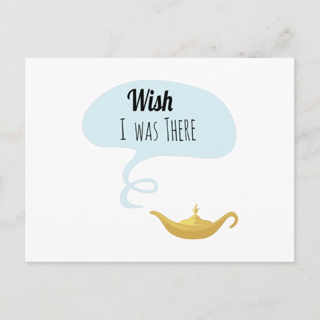 Önskar att jag var där vykort (Framsida)