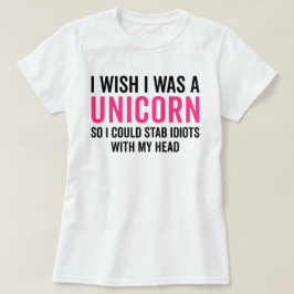 Önskar att jag var en enhörnig-notering t shirt