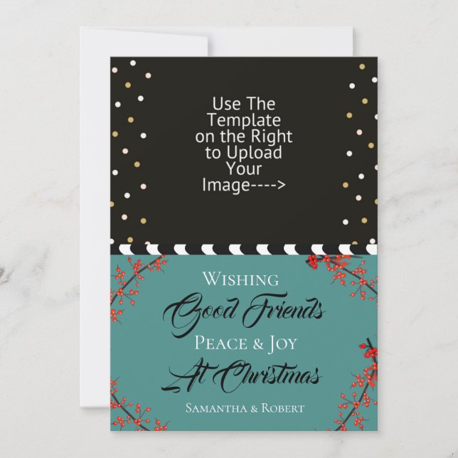 Önskar Bra Friends Peace & Joy vid jul - Julkort (Framsida)