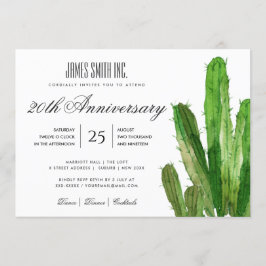 ÖNSKAR CACTUS WATERCOLOR CORPORATE PARTY HÄNDELSE INBJUDNINGAR